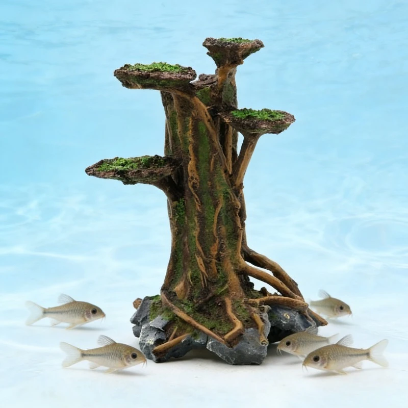 Aquarium Plant Roots - Artificial Moss Tree Driftwood Aquarium Decoration