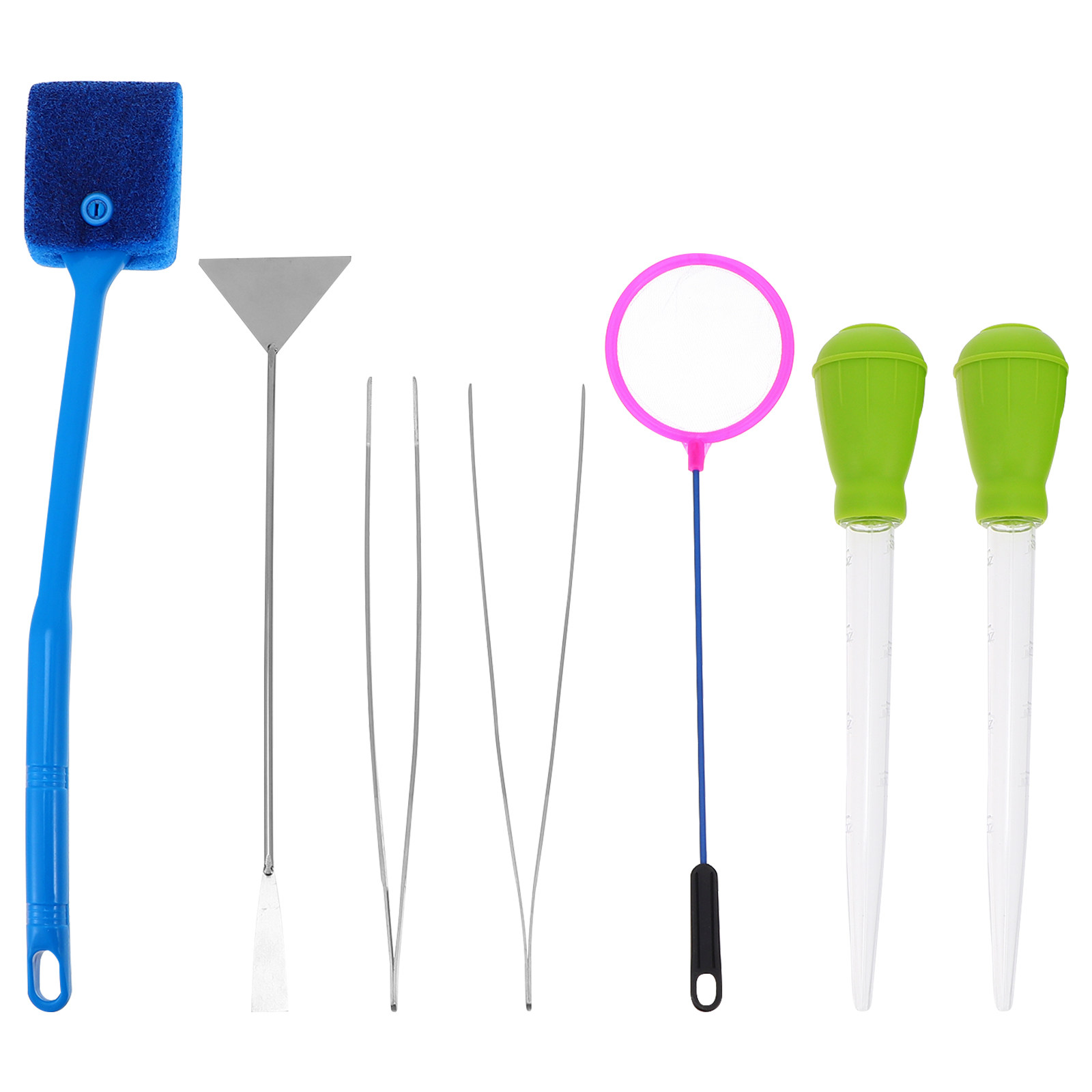 Planted Aquarium Cleaning Kit - 7pcs Aquarium Cleaning Tools Stainless Steel