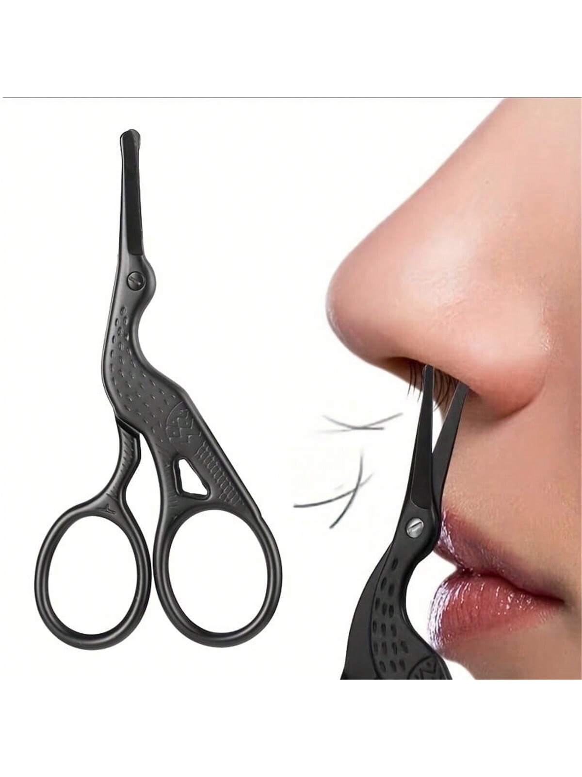 Trimming Scissor Set - Nose Hair Scissors, Stainless Steel Rounded