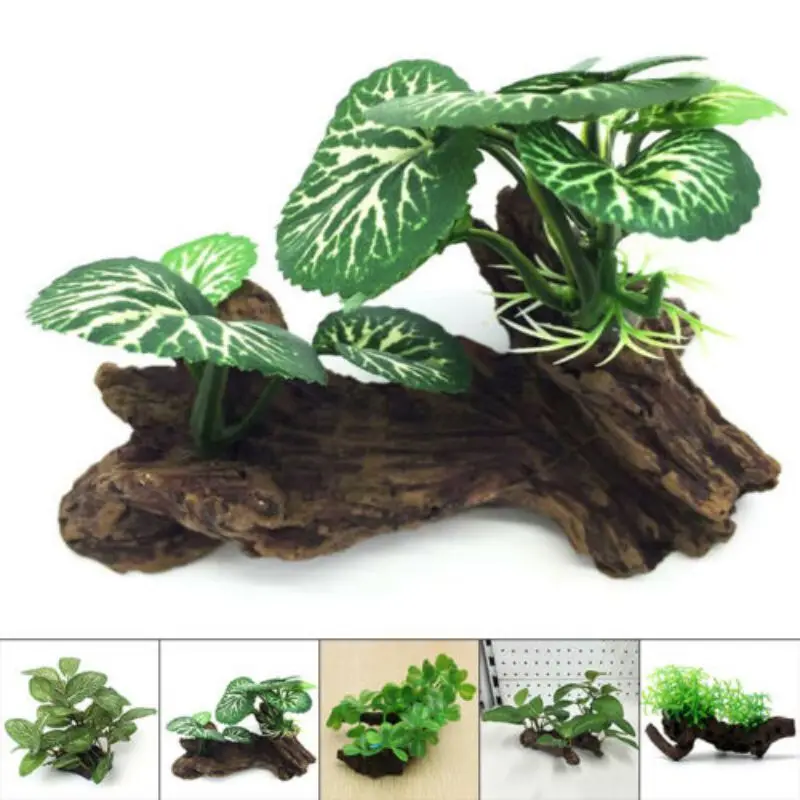 Plastic Artificial Turtle Tree - Aquarium Plant Roots ulasan dan harga