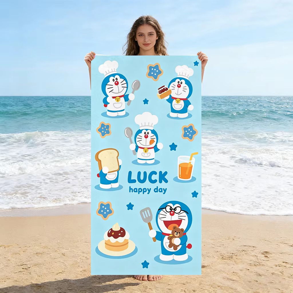 Doraemon Beach Towel Purple Gh - Aquarium Zombie ulasan dan harga