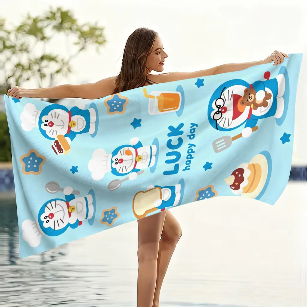 Doraemon Beach Towel Purple Gh - Aquarium Zombie ulasan dan harga