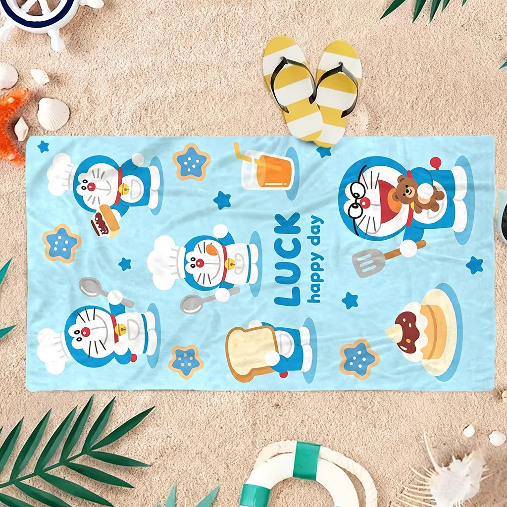 Doraemon Beach Towel Purple Gh - Aquarium Zombie ulasan dan harga
