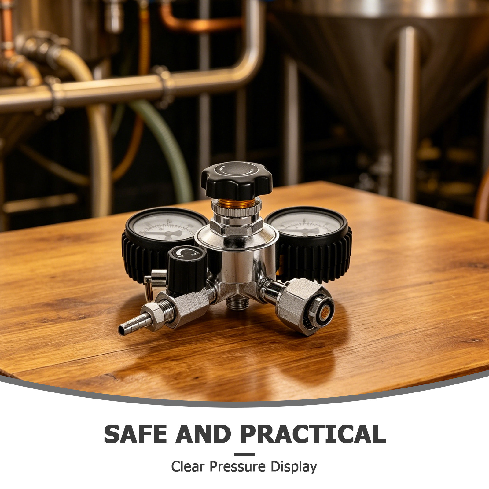 1Set Beer Brewing Device Cga32 - Co2 Regulator Dual Stage ulasan dan harga