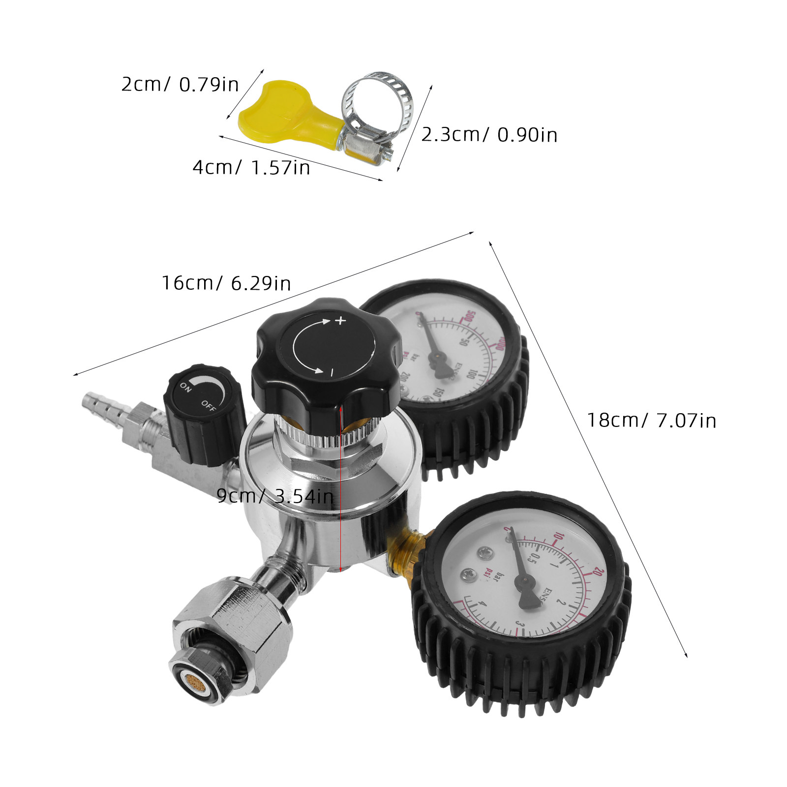 1Set Beer Brewing Device Cga32 - Co2 Regulator Dual Stage ulasan dan harga