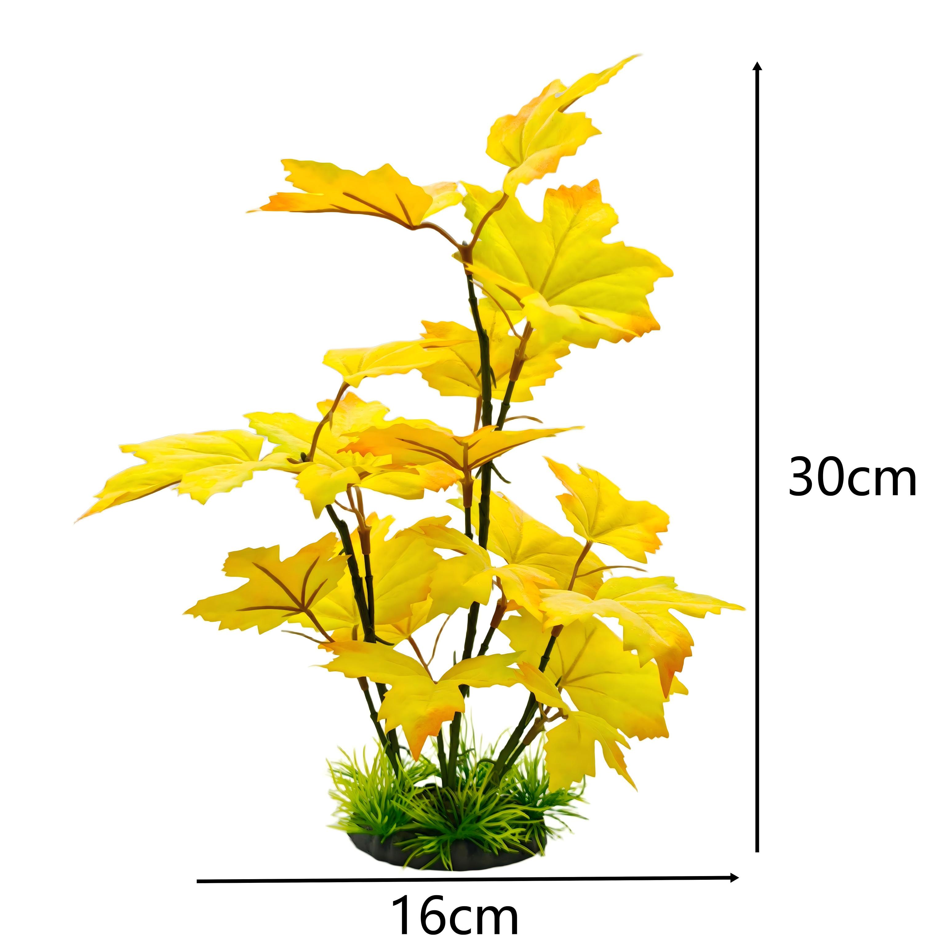 Artificial Leaves 30cm Aquariu - Planted Aquarium Yellow Water ulasan dan harga