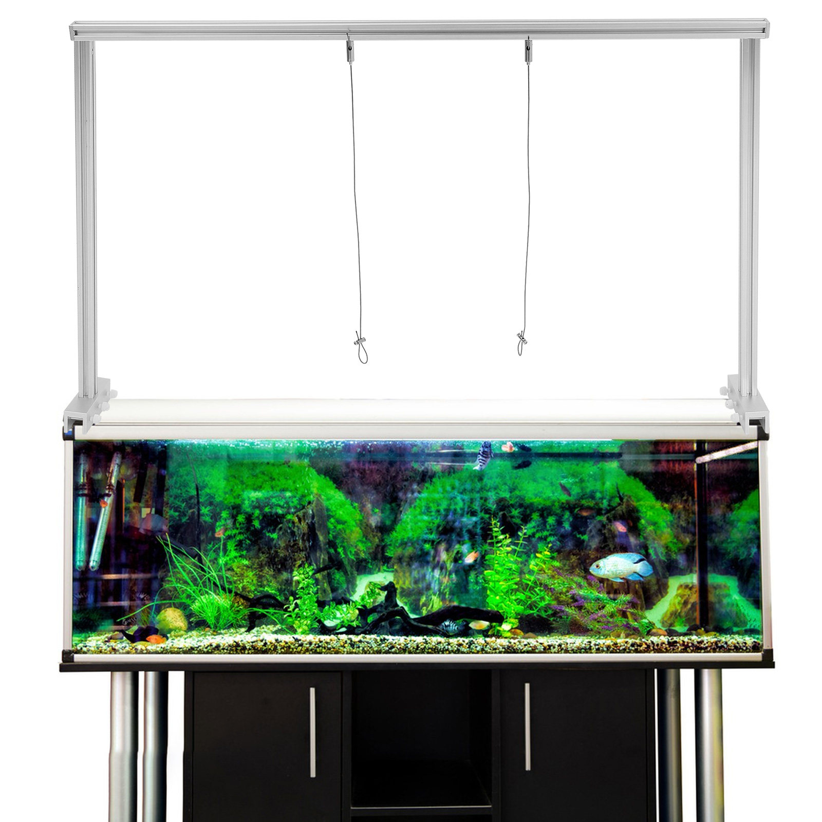 1Set Fish Tank Light Rack Alum - Planted Aquarium Hanging Light ulasan dan harga