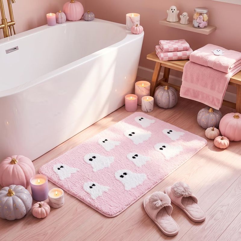 VIKAMA Cute Pink Ghost Bath Ma - Aquarium Zombie ulasan dan harga