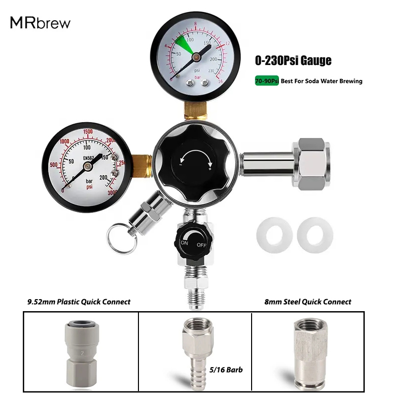 Dual Gauge Co2 Regulator High  - Co2 Regulator Dual Stage ulasan dan harga