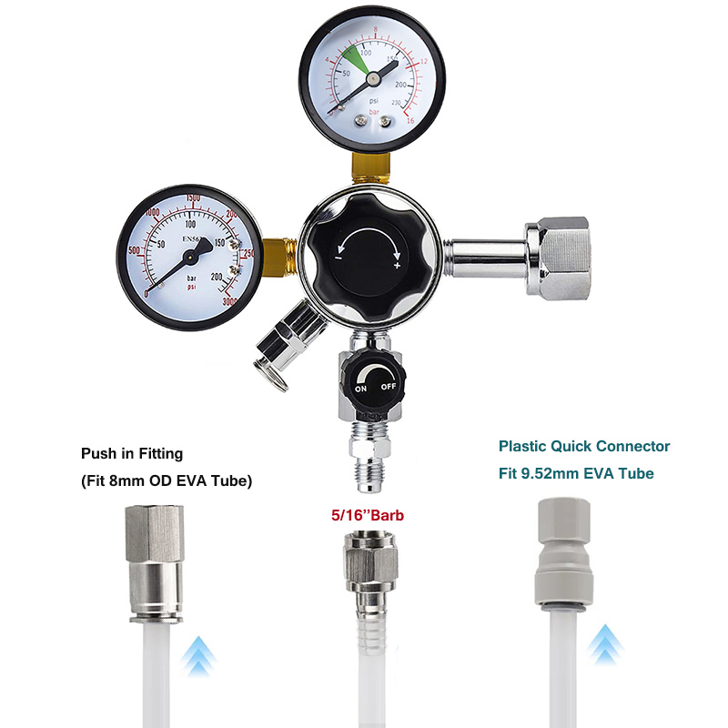 Dual Gauge Co2 Regulator High  - Co2 Regulator Dual Stage ulasan dan harga