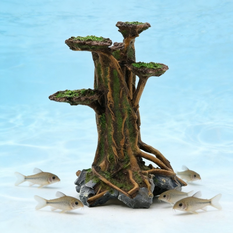 Artificial Moss Tree Driftwood - Aquarium Plant Roots ulasan dan harga