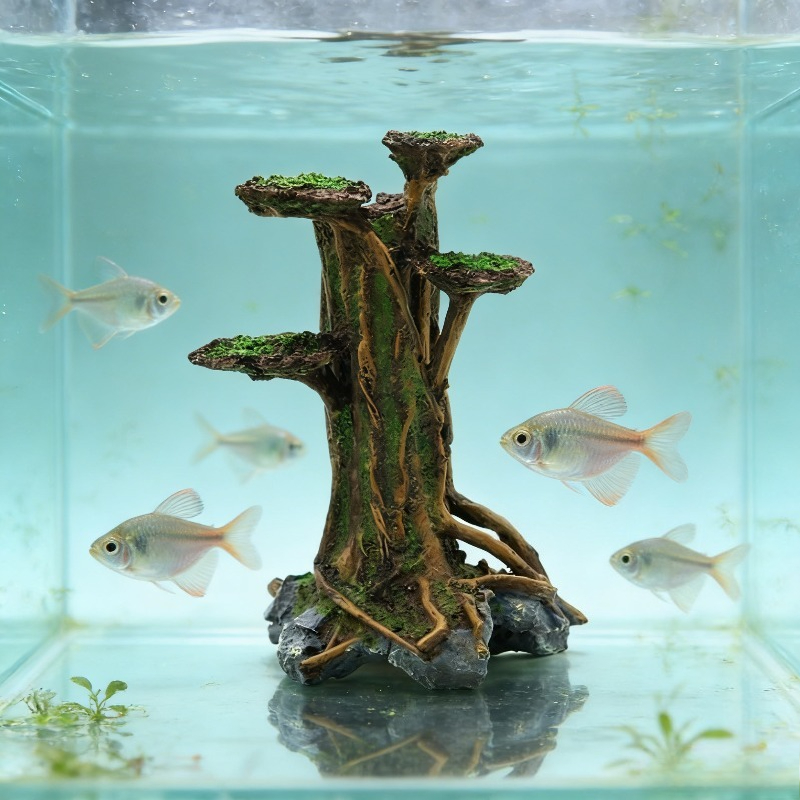 Artificial Moss Tree Driftwood - Aquarium Plant Roots ulasan dan harga