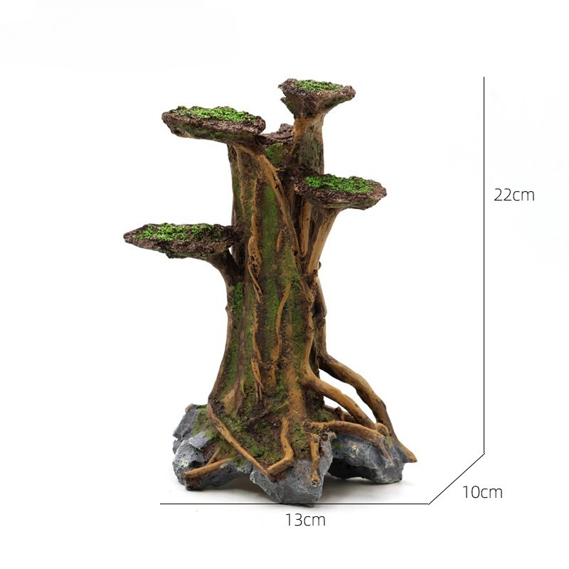 Artificial Moss Tree Driftwood - Aquarium Plant Roots ulasan dan harga