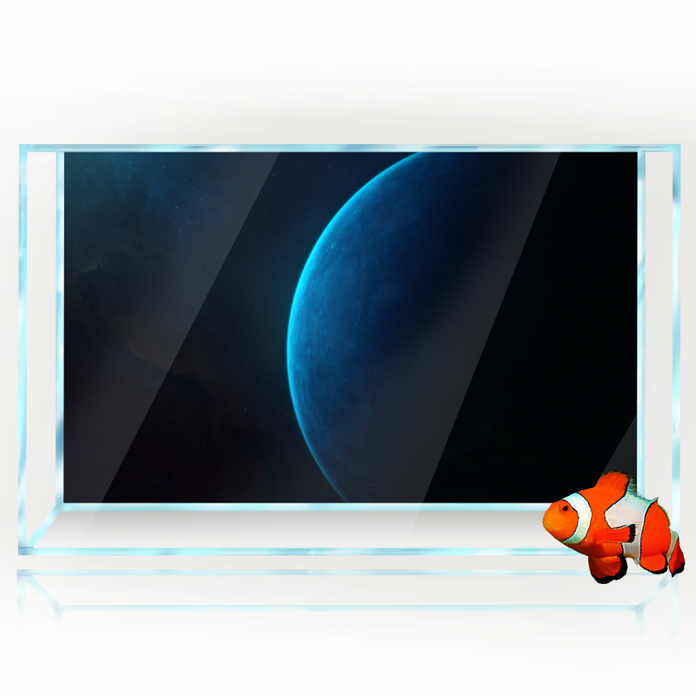 Aquarium Background Sticker -  - Aquarium Planet ulasan dan harga