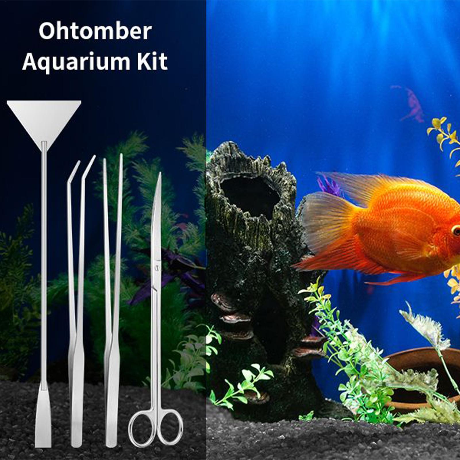4pcs Aquarium Tool Kit Stainle - Planted Aquarium Cleaning Kit ulasan dan harga