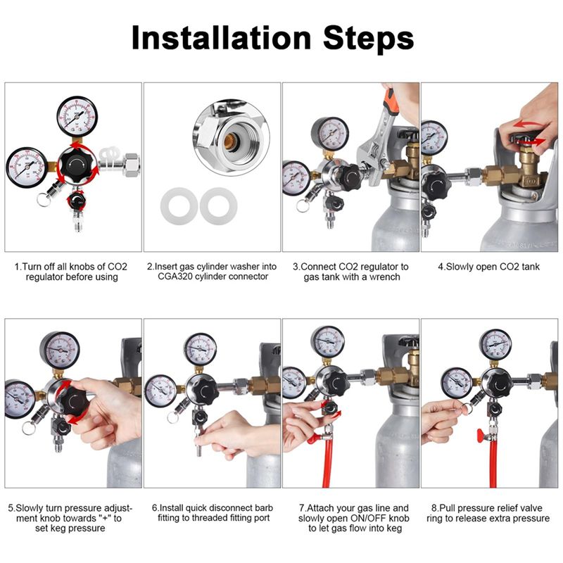 A02M-CGA-320 Keg Regulator,Dua - Co2 Regulator Dual Stage ulasan dan harga