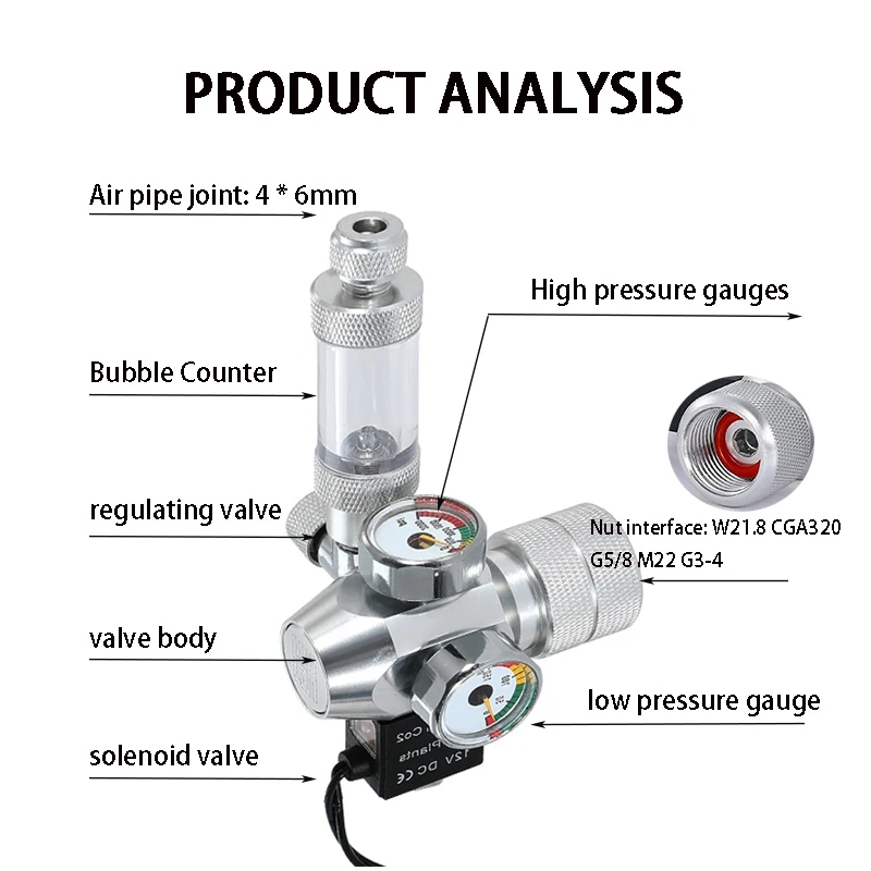 New DIY Aquarium CO2 Regulator - Planted Aquarium Co2 ulasan dan harga