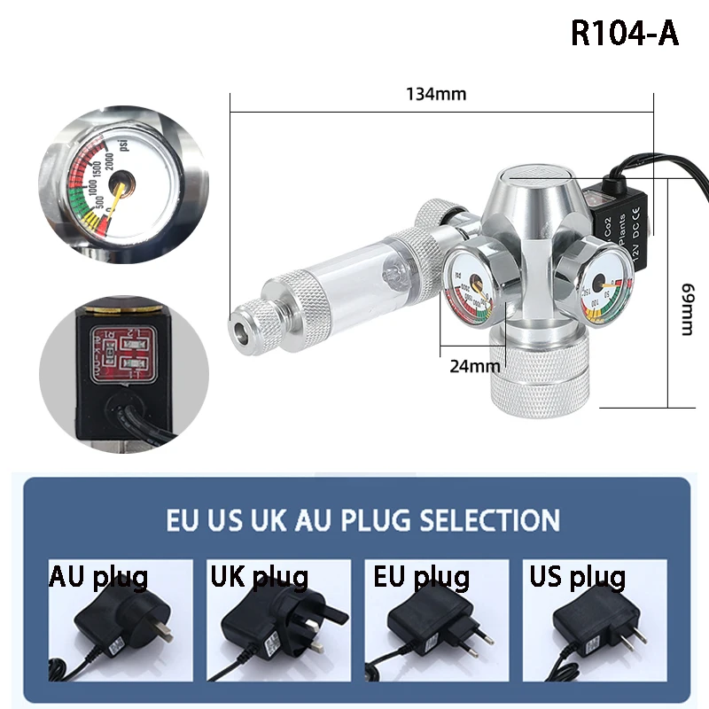New DIY Aquarium CO2 Regulator - Planted Aquarium Co2 ulasan dan harga