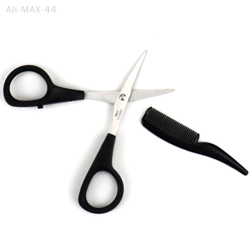Mens Beard Mustache Comb Nose  - Trimming Scissor Set ulasan dan harga