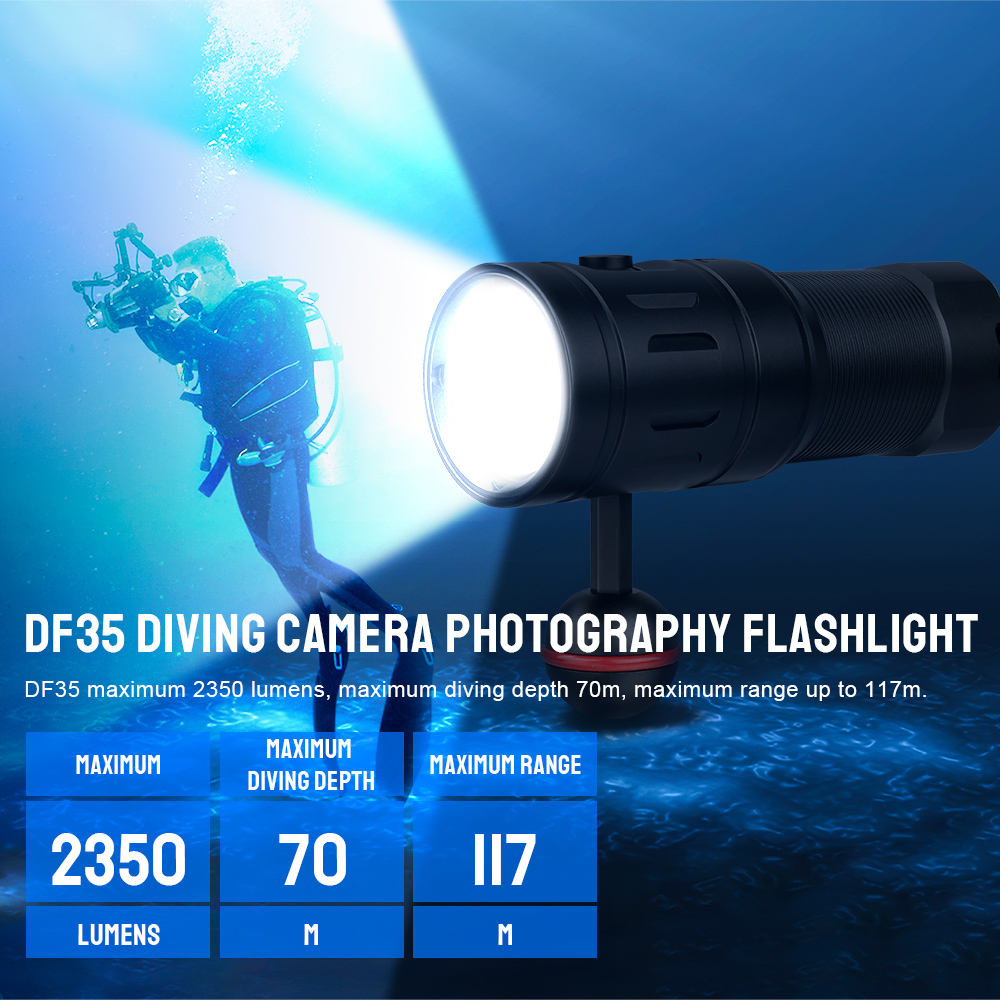 Trustfire DF35 Diving Flashlig - Ludwigia Super Red ulasan dan harga
